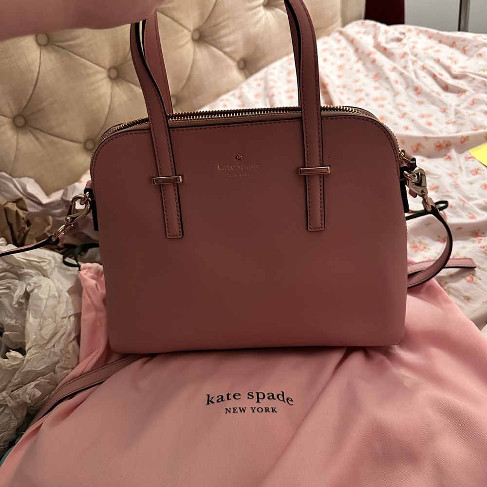 Like New Vintage Kate Spade Cedar Street Maise Satchel Bag Light Blush Pink